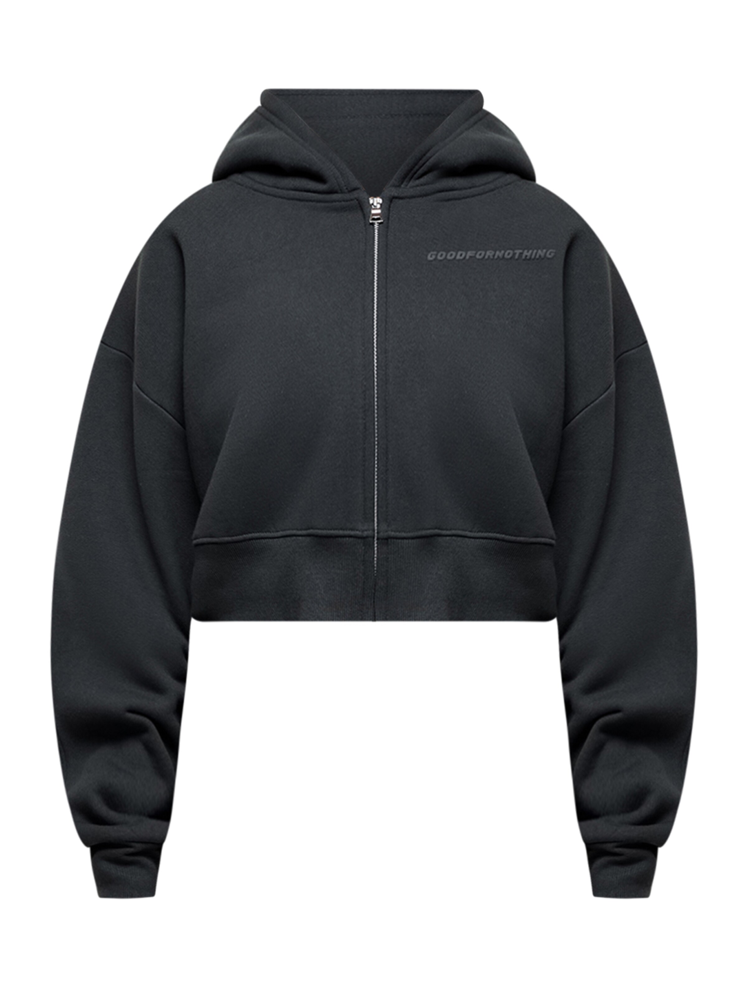 Good For Nothing Sweatvest in Zwart: voorkant