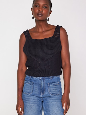 Maison 123 Top 'Baya' in Black: front