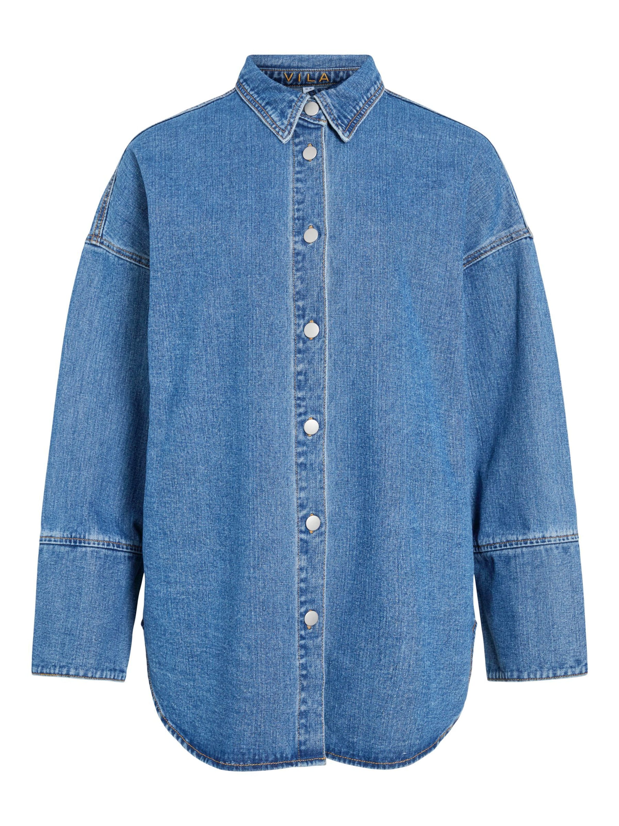 VILA Blouse in Blue: front