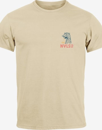 Neverless Shirt 'Eat pasta' in Beige: front