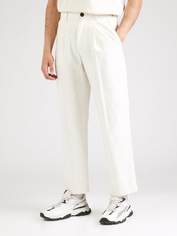 ANNARR Regular Pleat-front trousers 'ANRHALDEN' in White: front