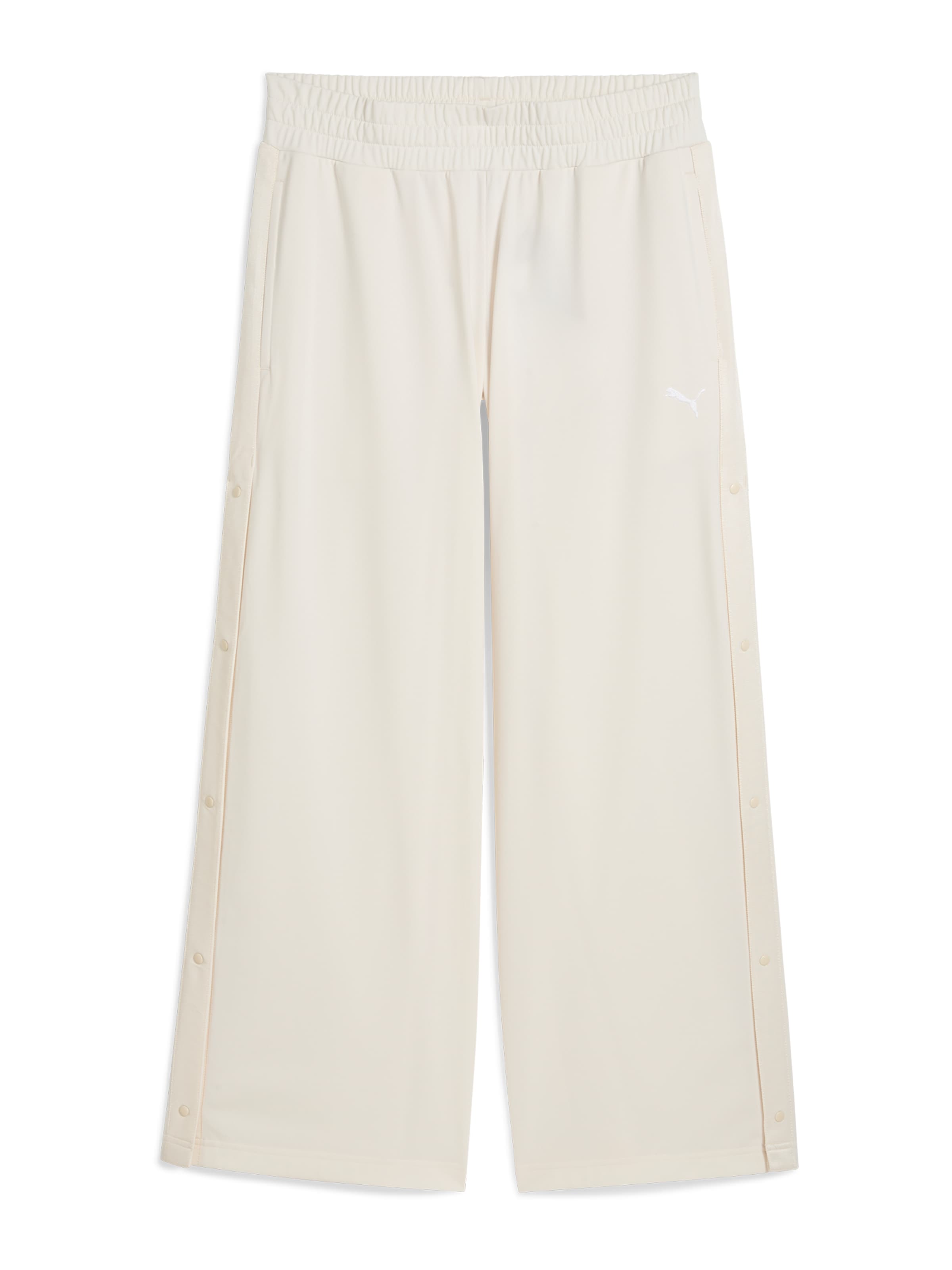 PUMA Wide leg Παντελόνι φόρμας 'Wardrobe Essentials' σε λευκό: μπροστά