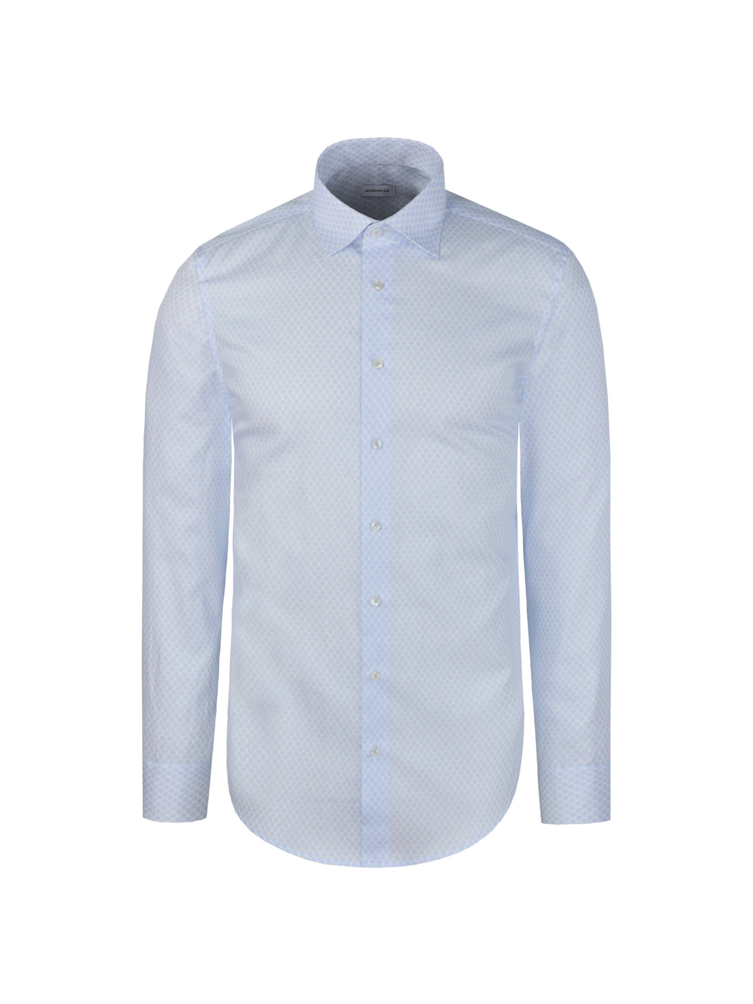 Coupe slim Chemise business 'Schwarze Rose' SEIDENSTICKER en bleu : devant