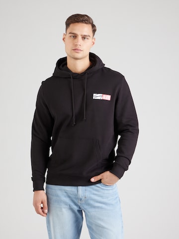 Tommy Jeans Sweatshirt in Zwart: voorkant