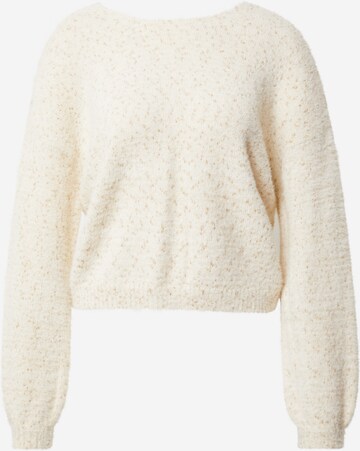 ONLY Sweater 'ROSETTE' in Beige: front