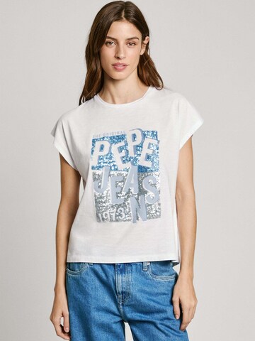 Pepe Jeans T-Shirt 'Viti' in Weiß: Vorderseite