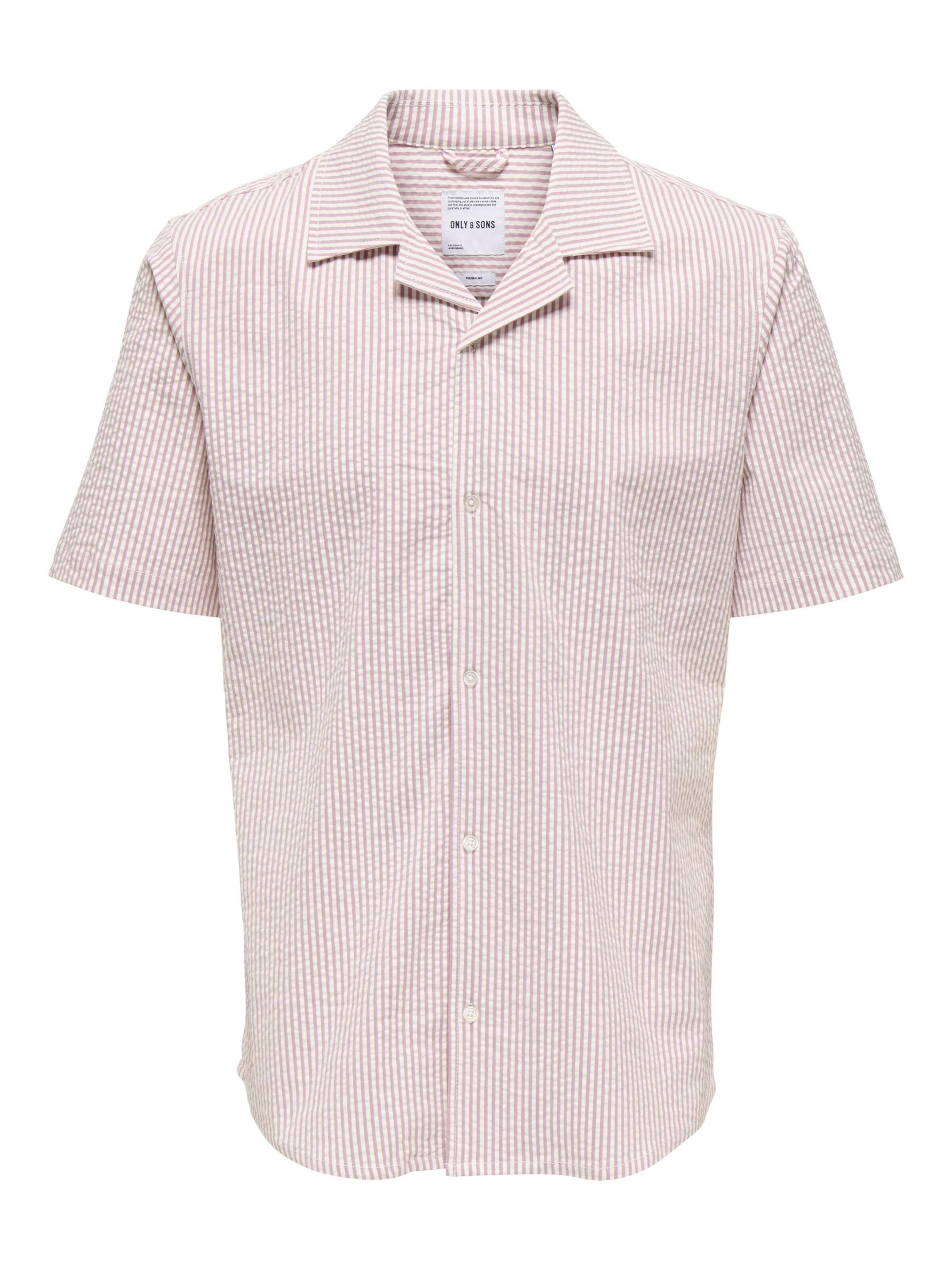 Only & Sons Regular fit Overhemd 'ONSLounge' in Lila: voorkant