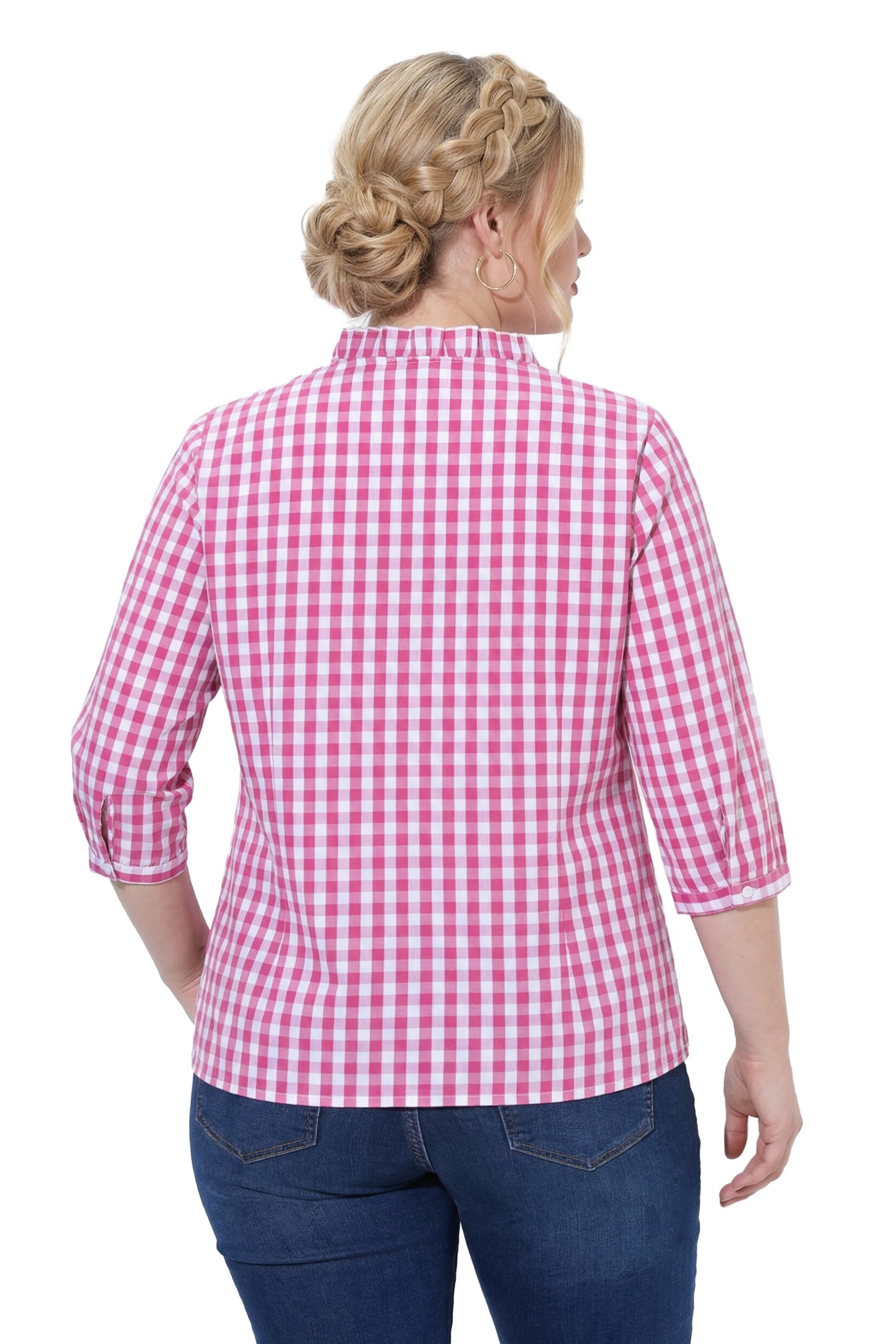 Ulla Popken Trachtenbluse in Pink