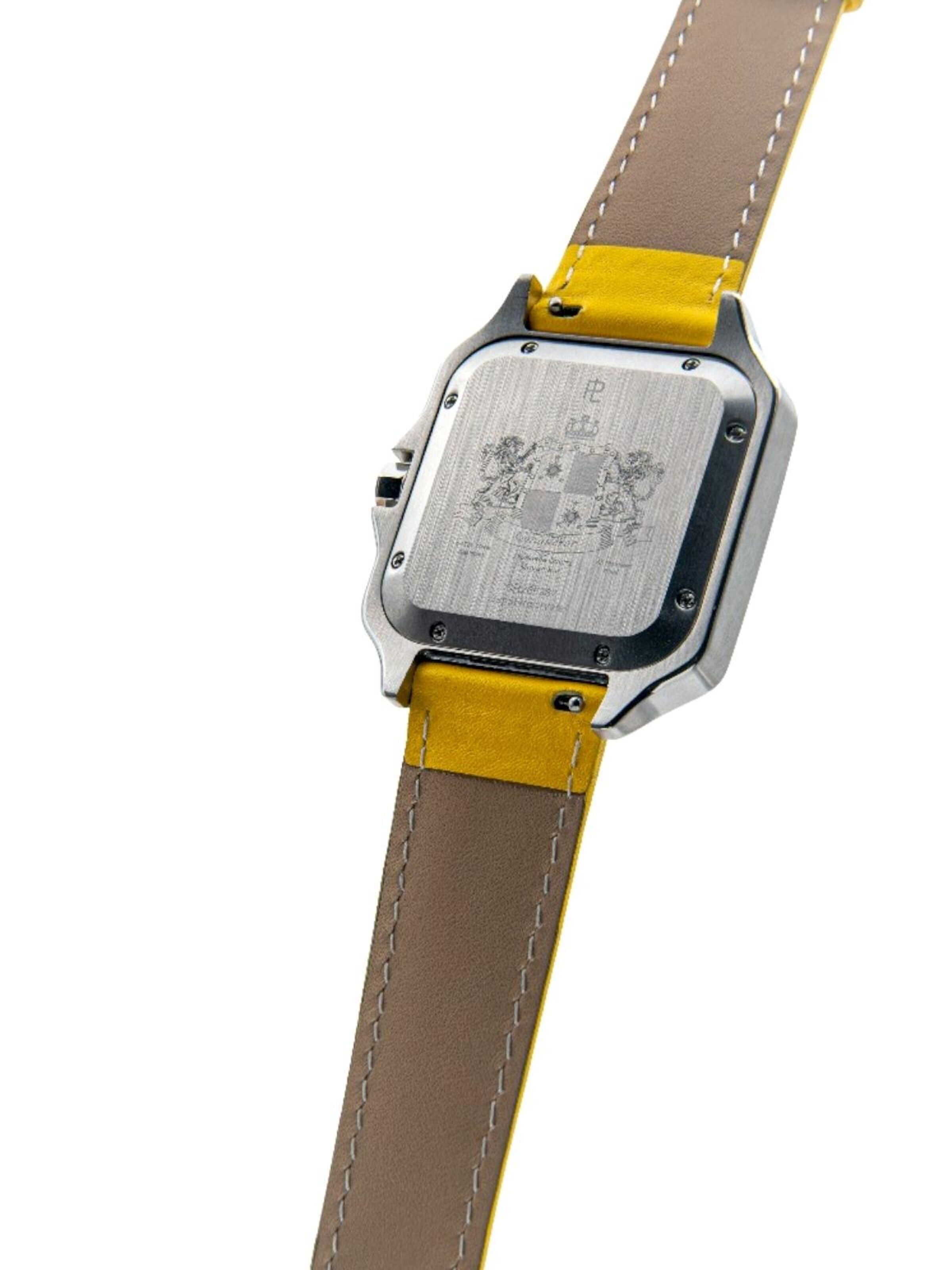 Laurent Philippe - Reloj analógico 'Conqueror Burmese Blue – Yellow Fever' en amarillo