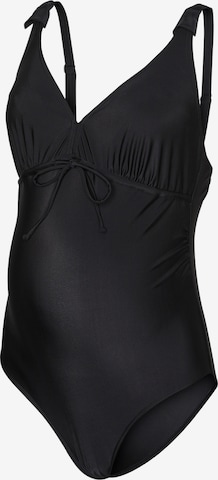 Bustier Maillot de bain 'New Russel' MAMALICIOUS en noir : devant