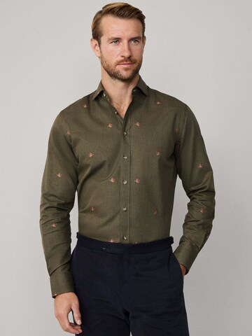 Regular fit Camicia di Hackett London in verde: frontale