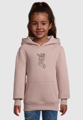 Merchcode Sweatshirt 'Christmas Socks' in Pink: Vorderseite