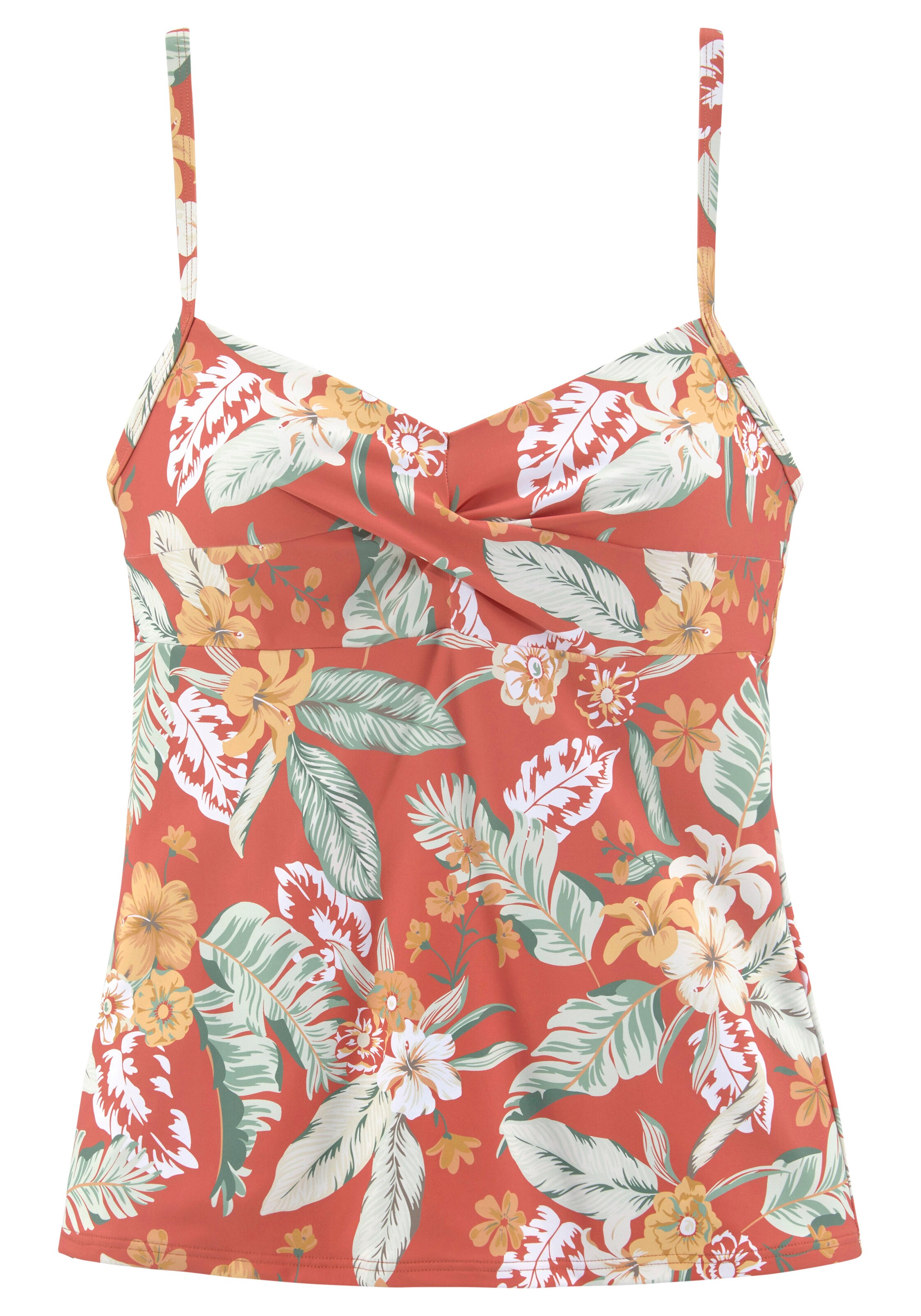 SUNSEEKER T-shirt Tankiny top – oranžová: přední strana