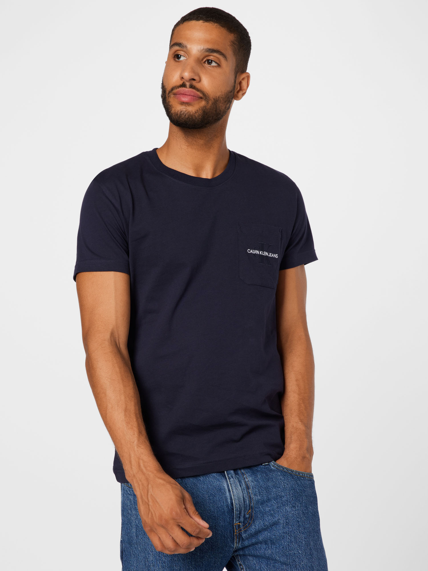 Odzież sGn0Y Calvin Klein Jeans Koszulka w kolorze Niebieska Nocm 