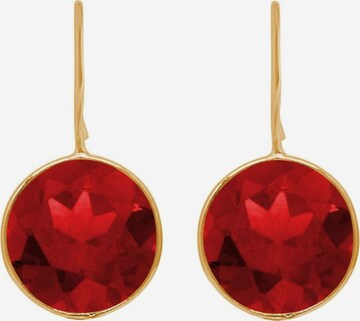 Boucles d'oreilles Gemshine en rouge : devant