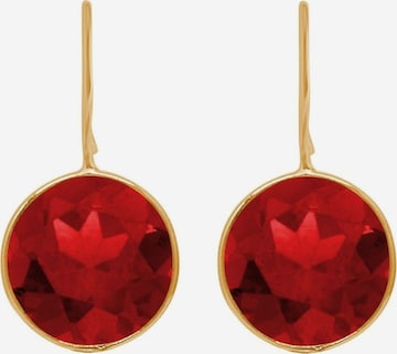 Boucles d'oreilles Gemshine en rouge : devant