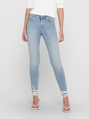 Skinny Jean 'Blush' ONLY en bleu : devant