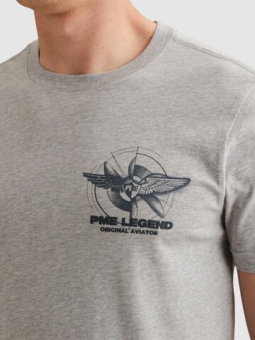 PME Legend T-shirt 'T-shirt in jersey with small artwork on the chest' i grå