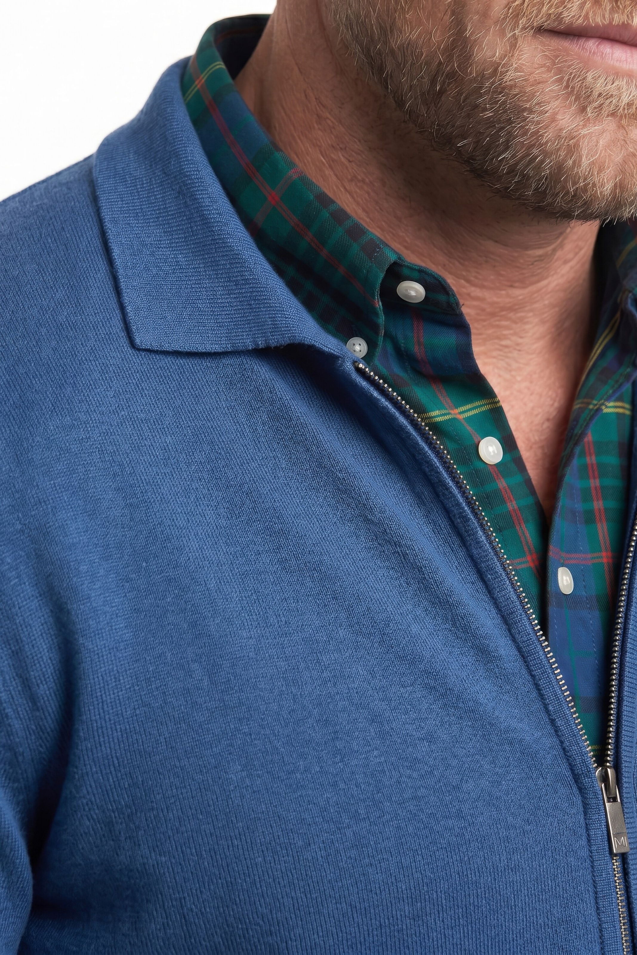 Men Plus Strickjacke in Blau