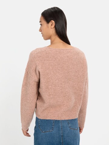 CAMEL ACTIVE Strickpullover aus einem Wollmix in Pink