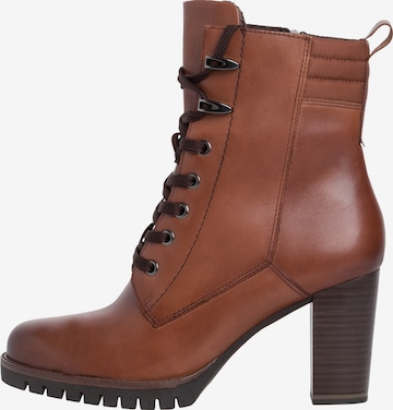 MARCO TOZZI Lace-up bootie in Brown