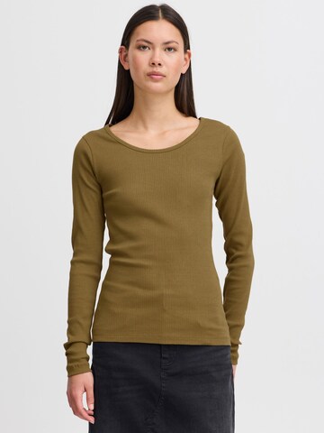ICHI Shirt 'Palmer' in Groen: voorkant