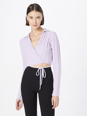 NLY by Nelly Knit cardigan in Purple: front