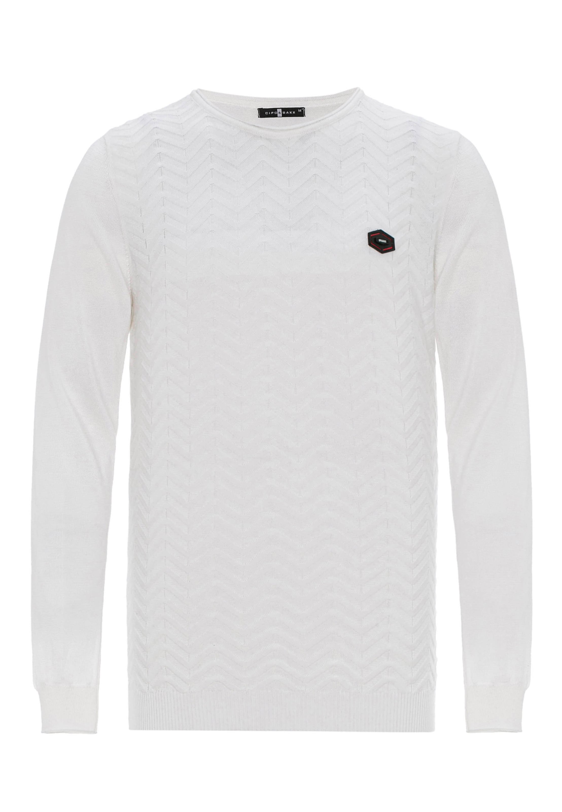 CIPO & BAXX Sweater in White: front