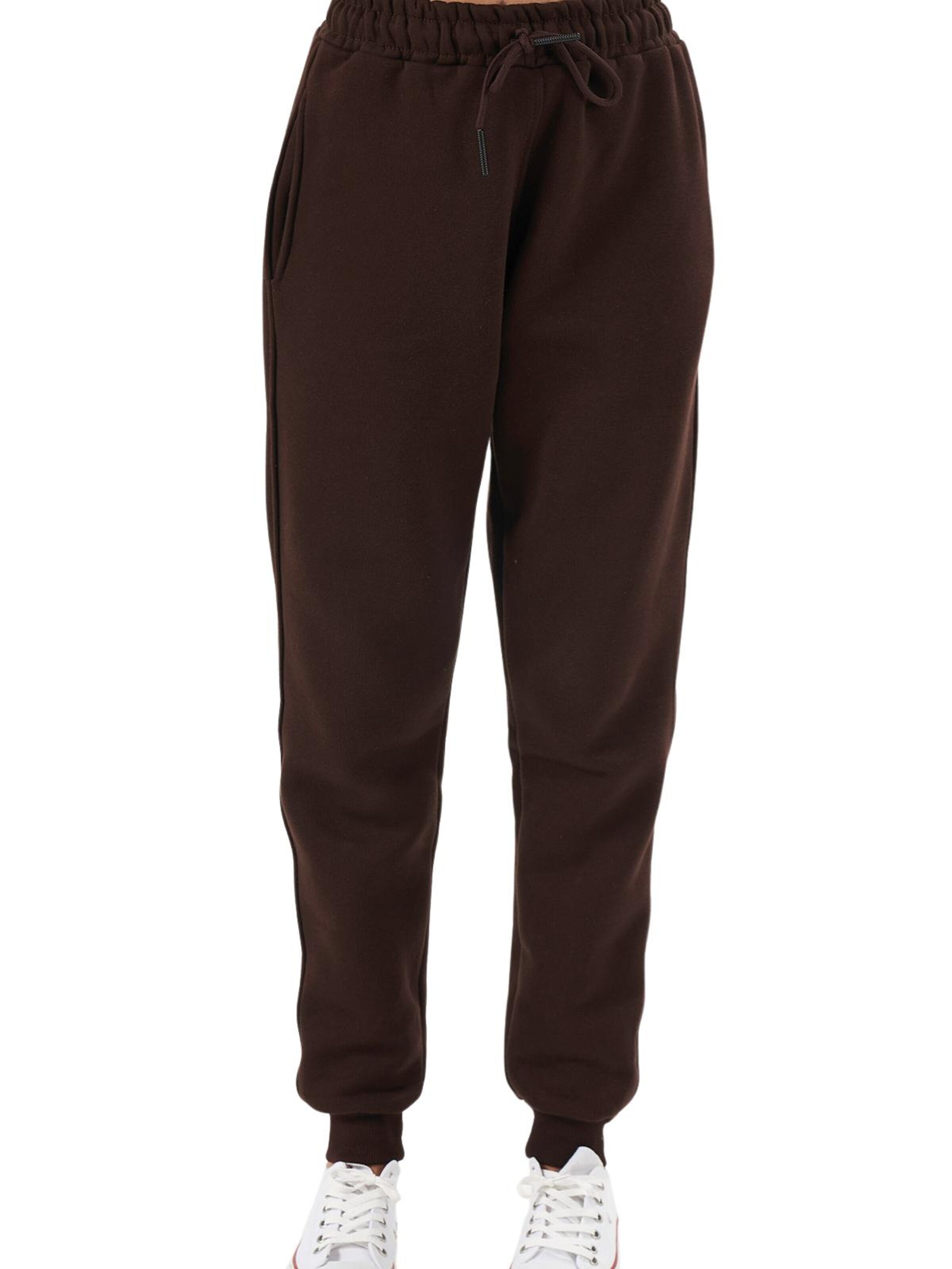 LOUIS LECLER Slimfit Broek 'Sasha' in Bruin