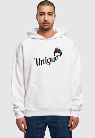 Merchcode Sweatshirt 'Unique' in Weiß: Vorderseite