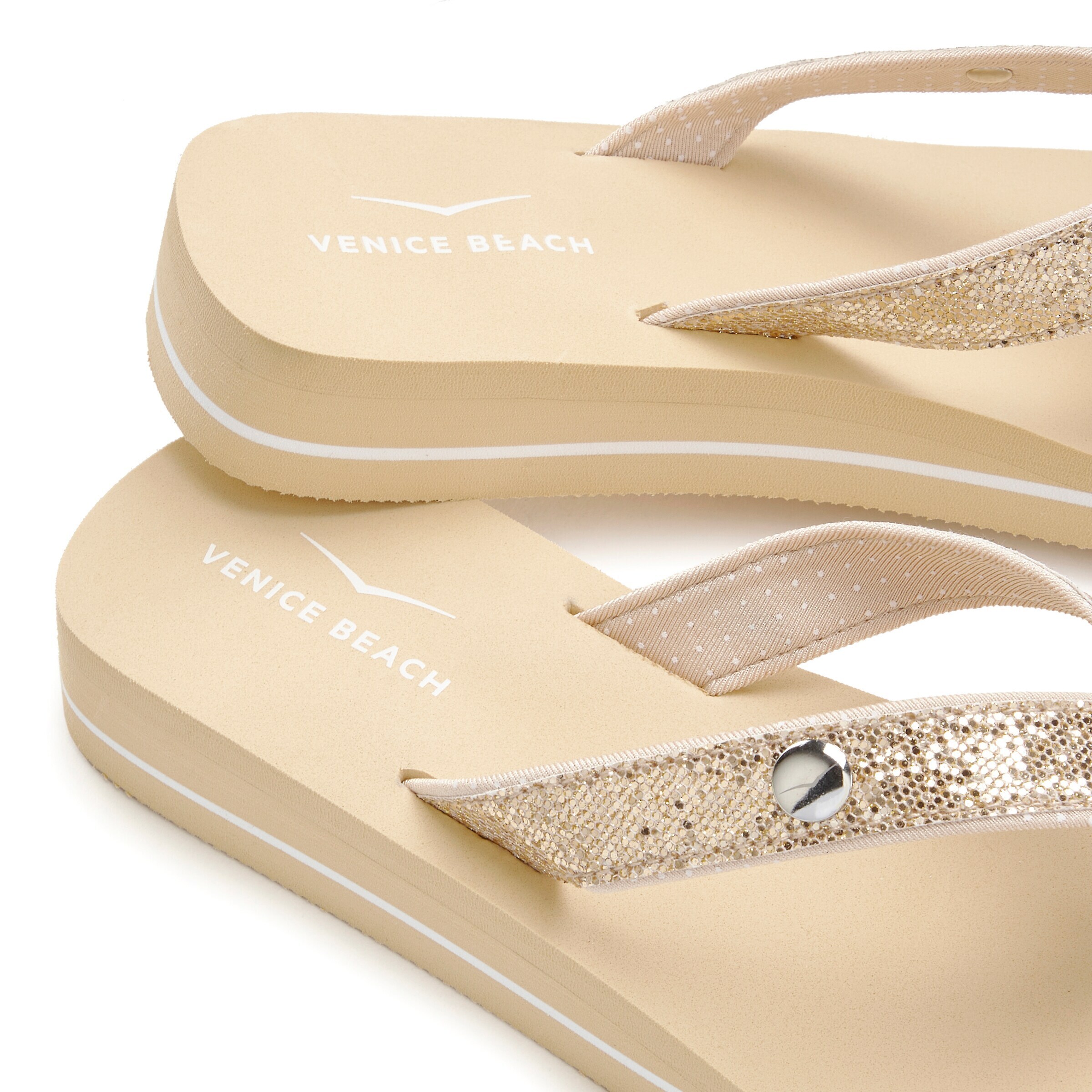 VENICE BEACH - Chinelos de dedo em ouro