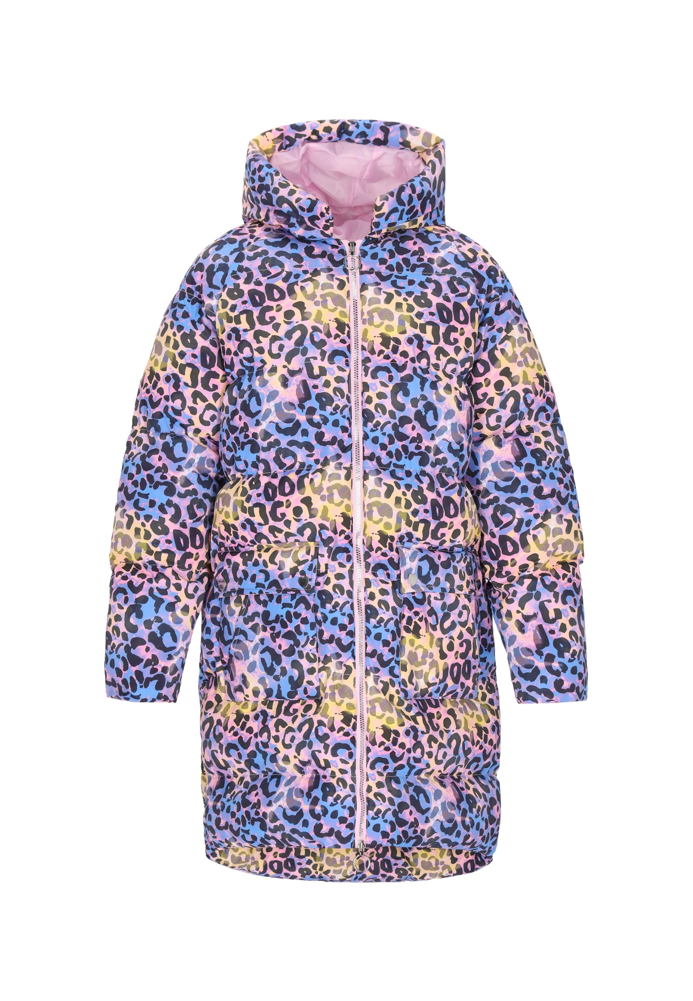 NOOTKI Winter Coat in Royal blue / Yellow / Rose / Black, Item view