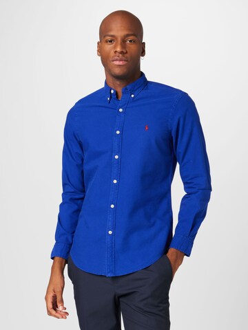 Polo Ralph Lauren Slim fit Button Up Shirt in Blue: front