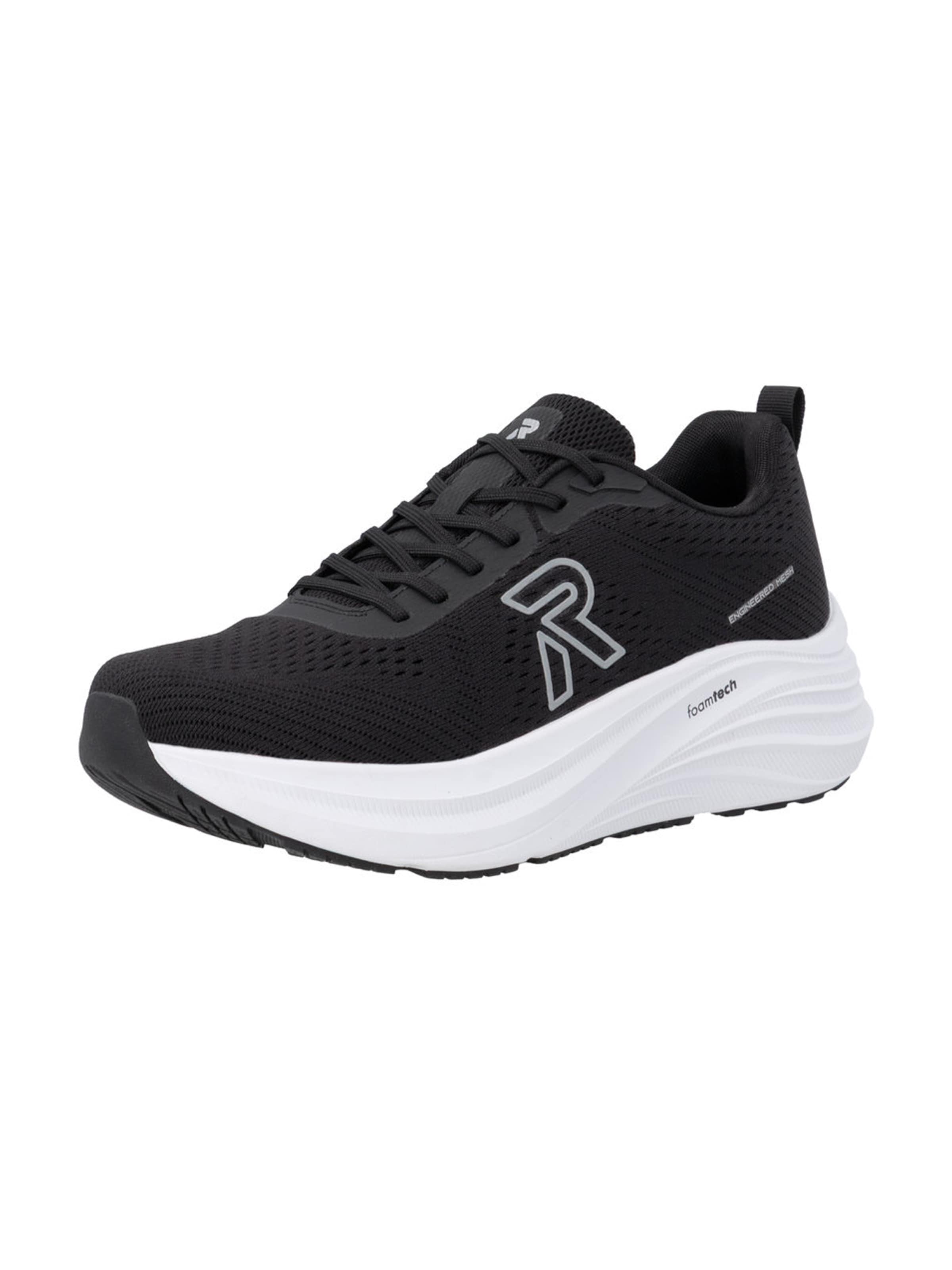 Baskets basses Rieker Sport en noir : devant