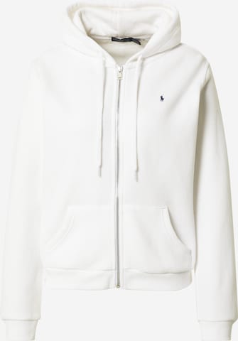 Veste de survêtement Polo Ralph Lauren en blanc : devant