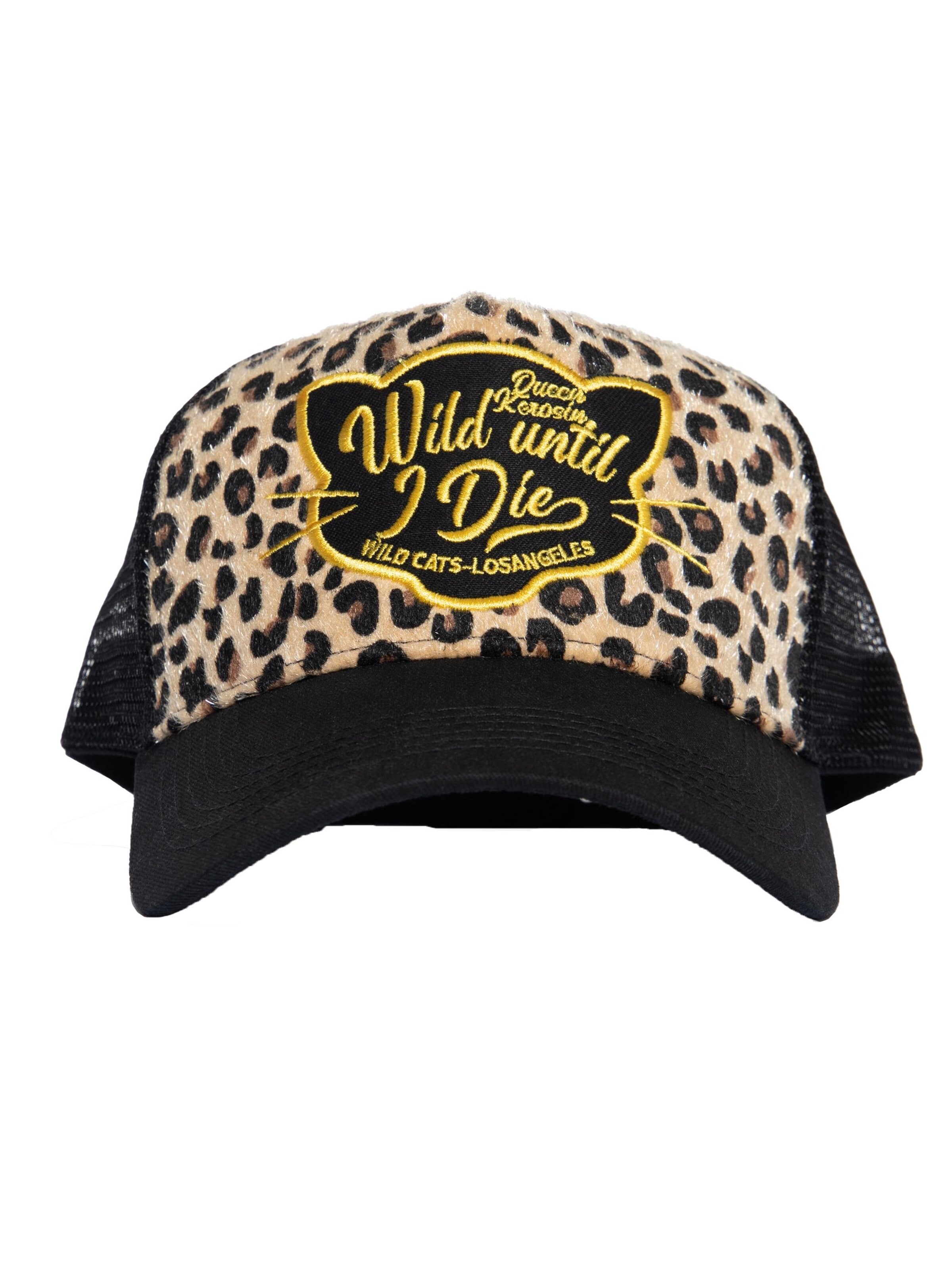 Queen Kerosin Cap 'Wildcats' in Brown: front