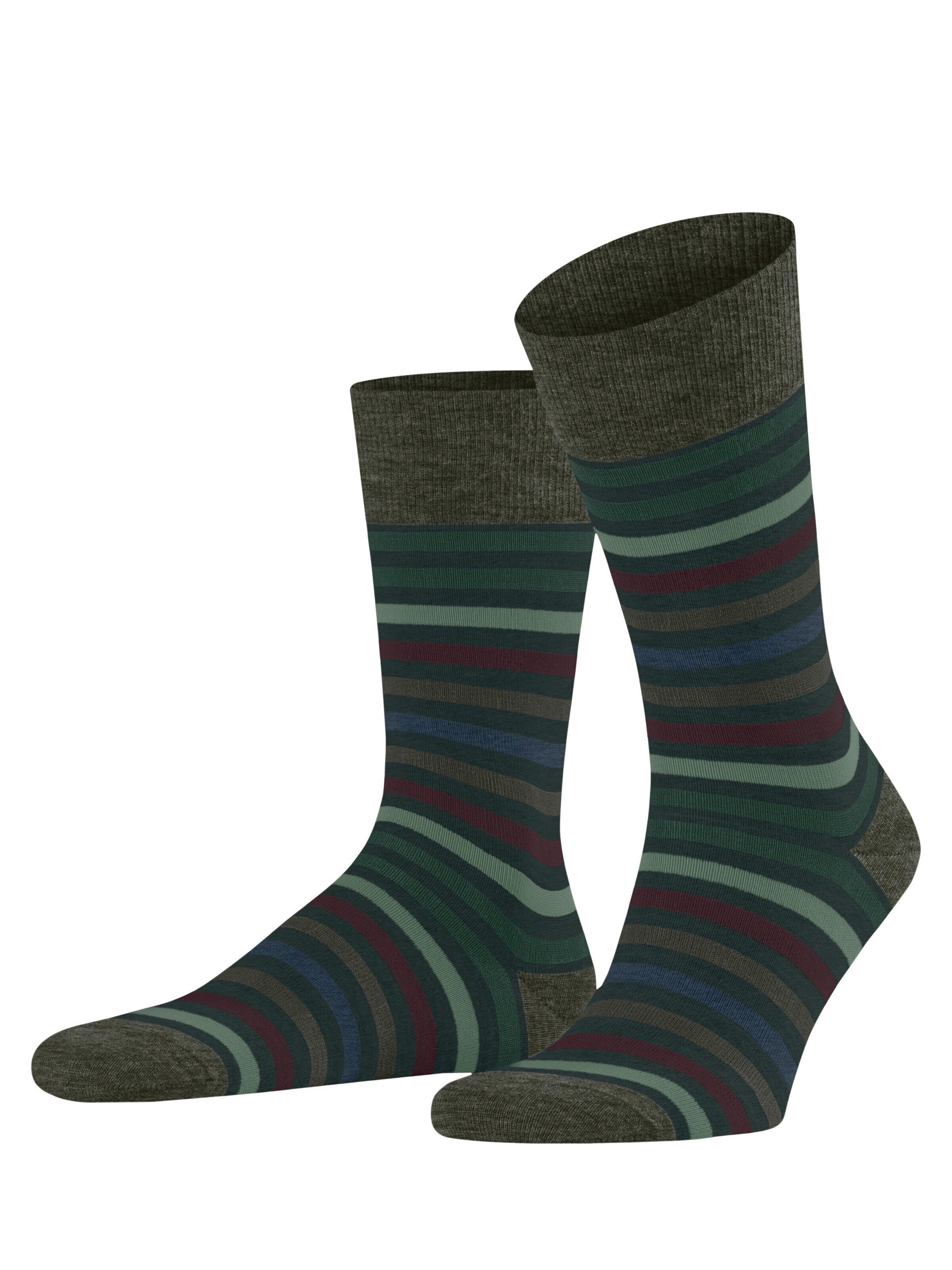 FALKE Socken 'Tinted Stripe'‌‌‌‌‌‌‌ in Grün: Vorderseite