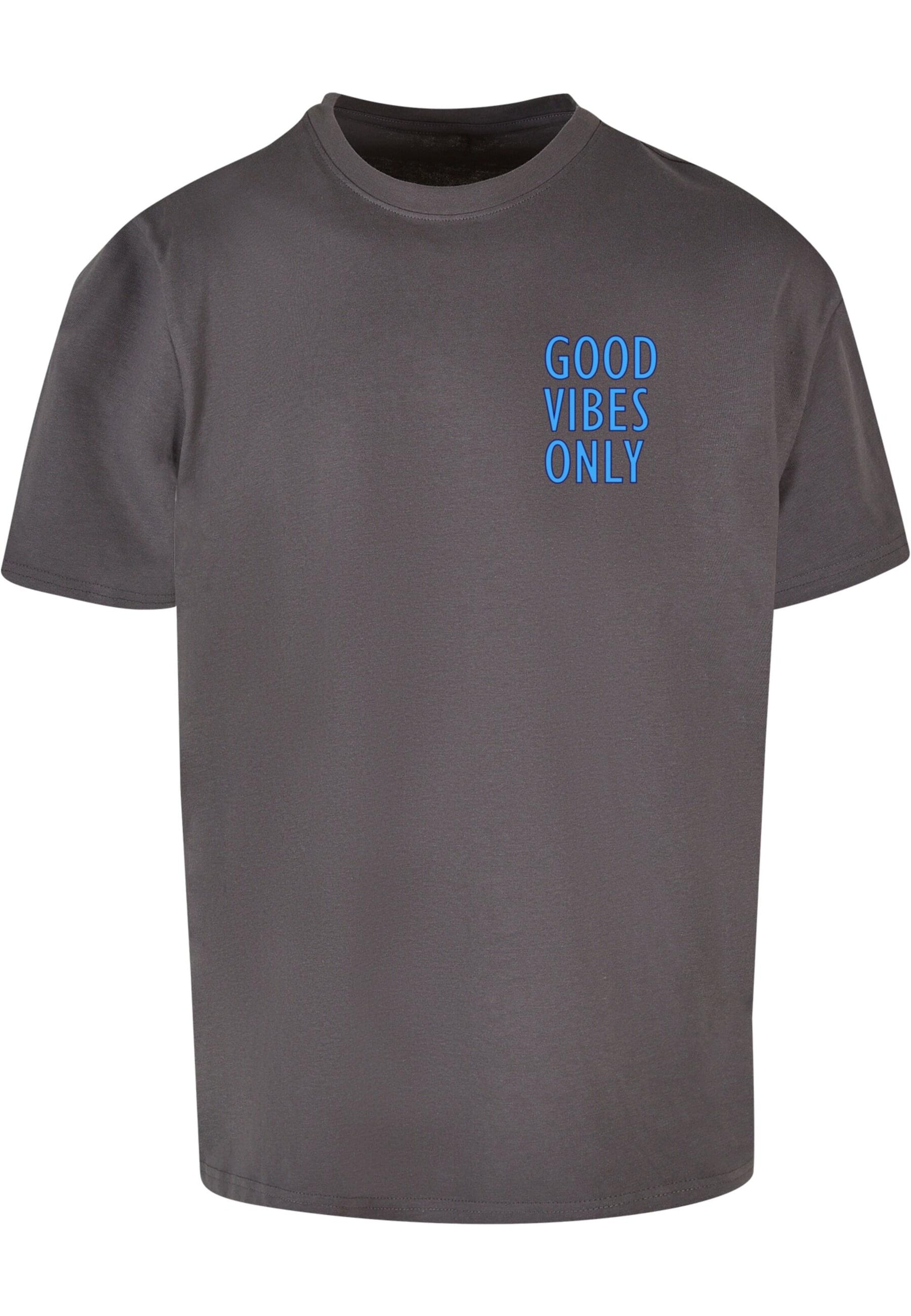 Merchcode Shirt 'Good Vibes Only' in Grey: front