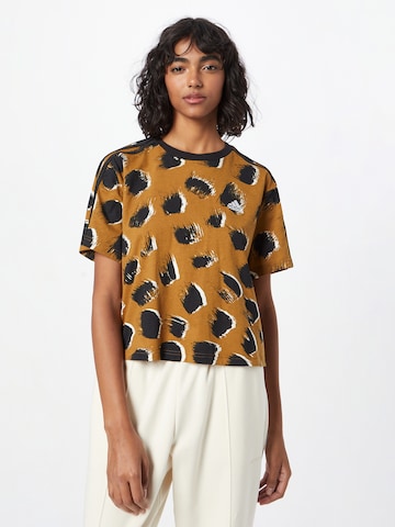 ruda ADIDAS SPORTSWEAR Marškinėliai 'Essentials 3-Stripes ': priekis
