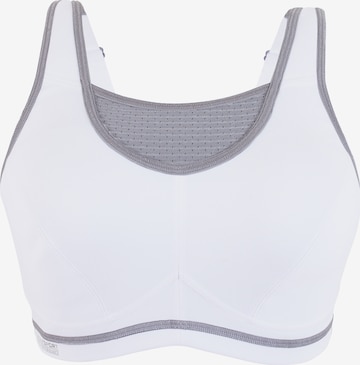 GLAMORISE Bralette Bra in White: front