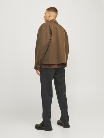 JACK & JONES Ohlapna forma Chino hlače 'JPSTKANE JJDAVE' | črna barva
