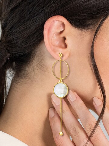 Boucles d'oreilles Lulu & Jane en or : devant