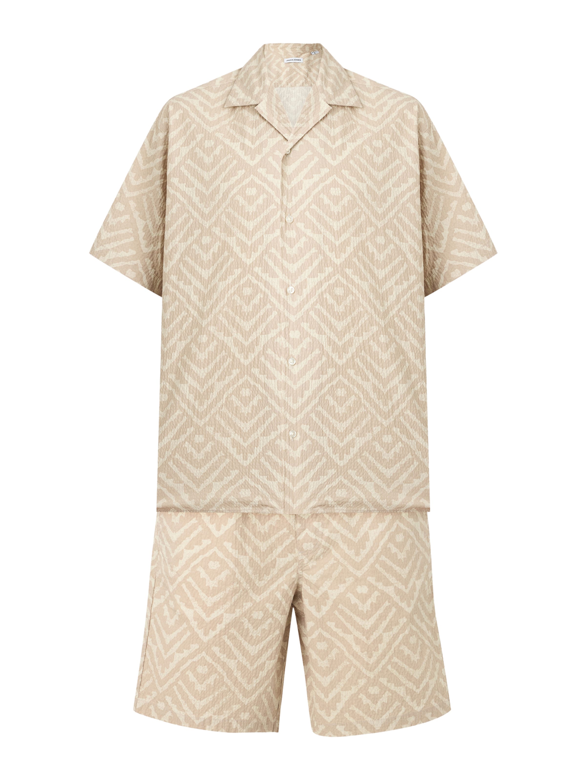 JACK & JONES Button Up Shirt 'JJMILO' in Grey: front