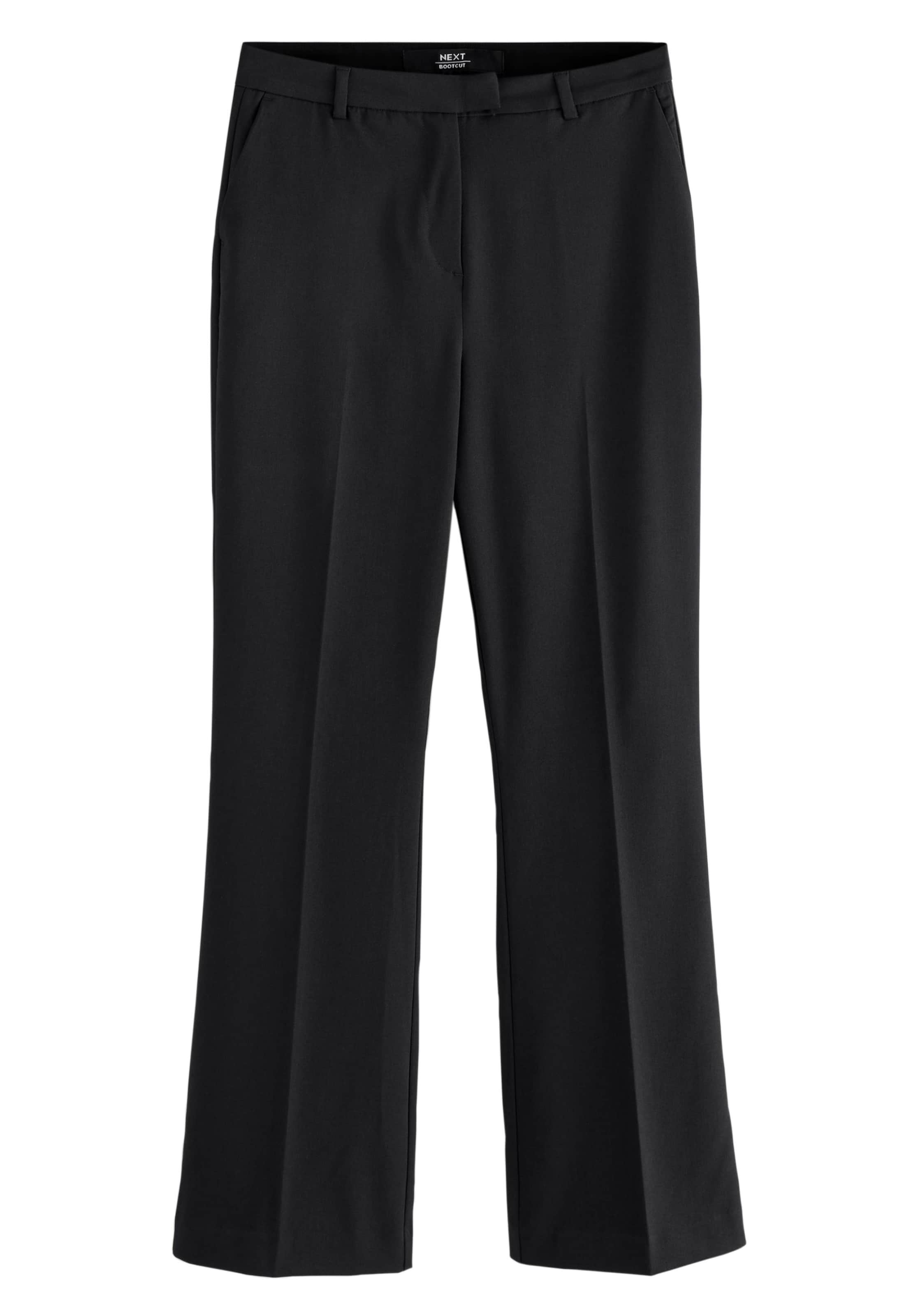 Next Boot cut Trousers with creases in Black: front