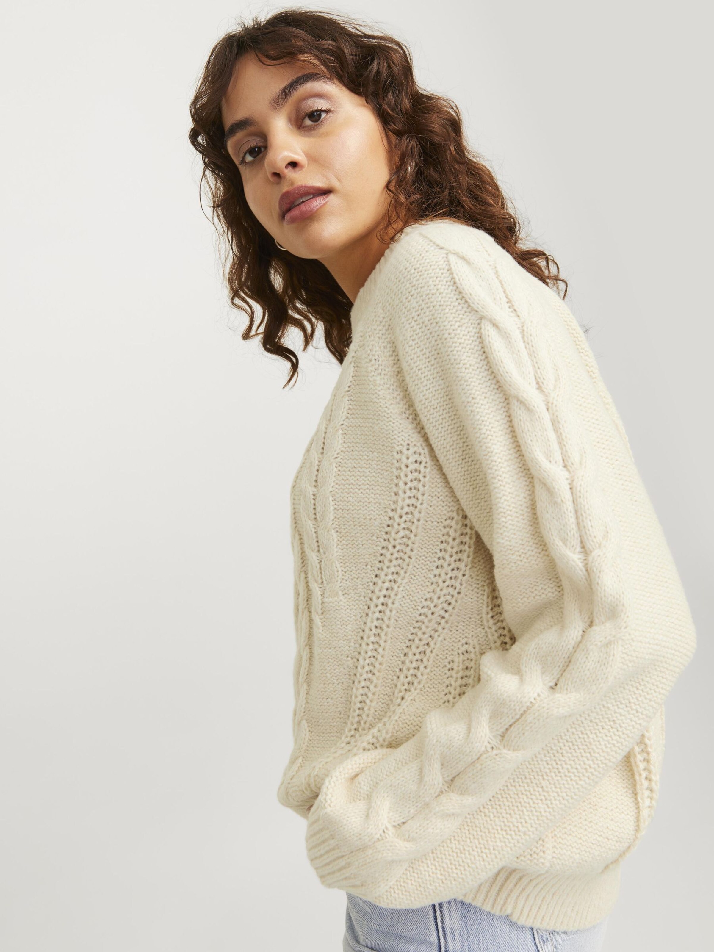 JJXX Sweater 'JXJosie' in Wool White | ABOUT YOU