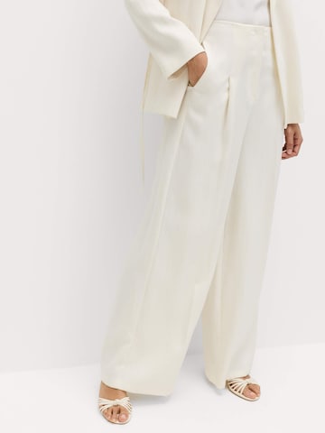 Wide Leg Pantalon Marks & Spencer en blanc