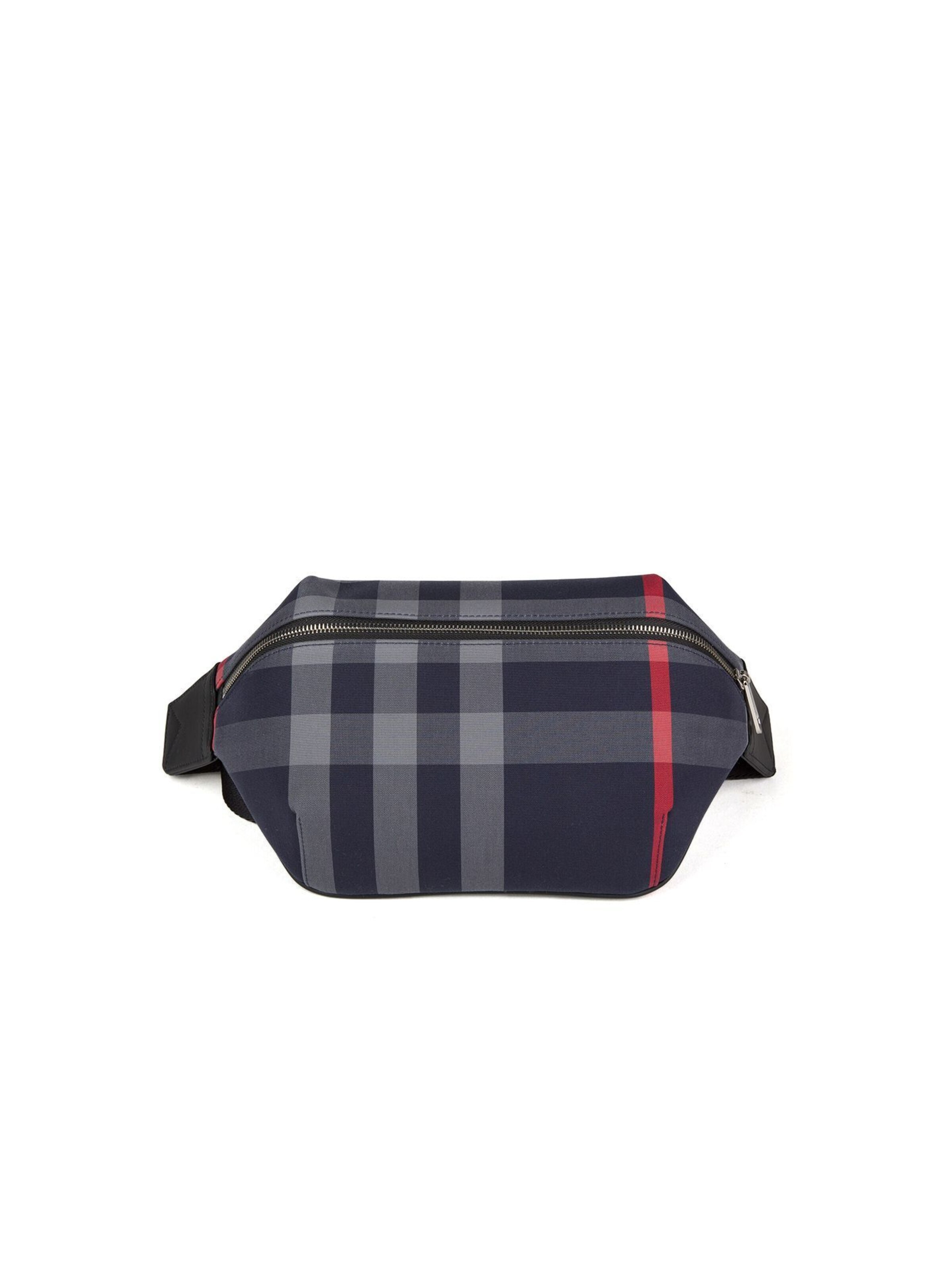BURBERRY Portemonnee 'Medium Sonny Check Belt Bag 40x20x8 cm' in Blauw: voorkant