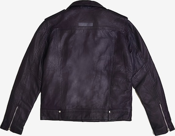 Veste mi-saison 'Mulberry Purple Matte Leather Jacket Men/ LMTD Edition' THE ODDS en noir : devant
