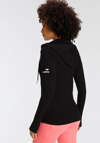 KangaROOS Athletic Cardigan in Black