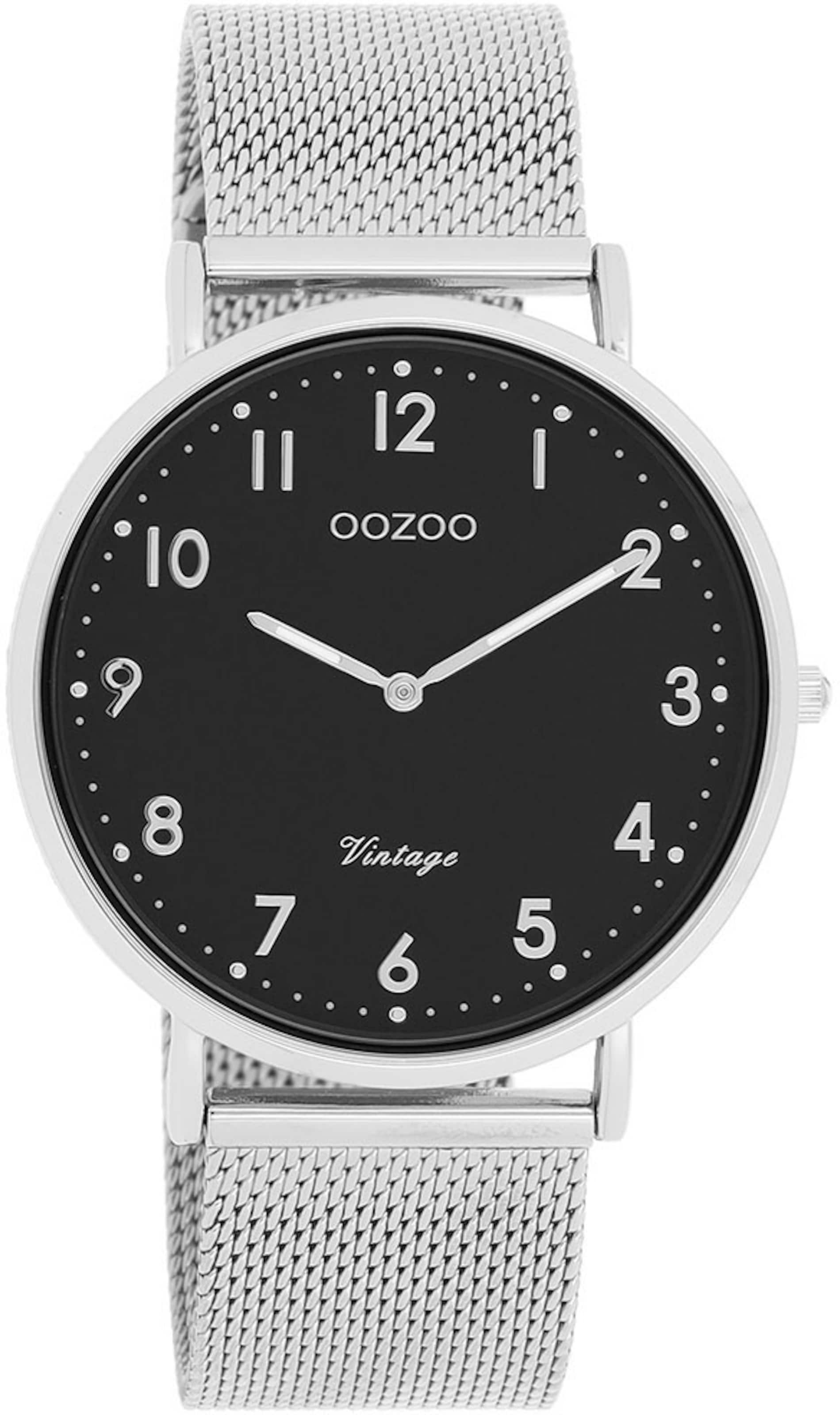 OOZOO Analog Watch in Silver: front